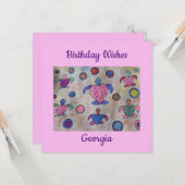 トゥルズ&サークルフラット誕生日カード カード (正面/裏面インサイチュ)