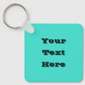 トゥルターコイズブルーグリーン南西無地の色 キーホルダー (正面)