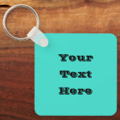 トゥルターコイズブルーグリーン南西無地の色 キーホルダー (正面)
