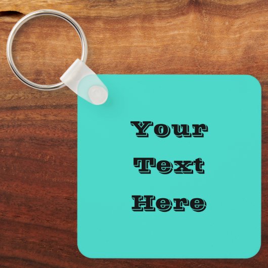 トゥルターコイズブルーグリーン南西無地の色 キーホルダー (正面)
