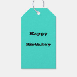 トゥルターコイズブルーグリーン南西無地の色 ギフトタグ