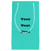 トゥルターコイズブルーグリーン南西無地の色 スモールペーパーバッグ (正面)