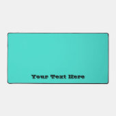 トゥルターコイズブルーグリーン南西無地の色 デスクマット (正面)
