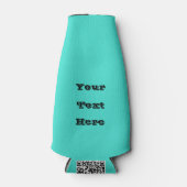 トゥルターコイズブルーグリーン南西無地の色 ボトルクーラー (正面)