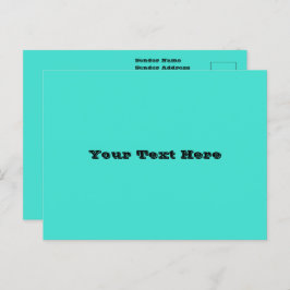 トゥルターコイズブルーグリーン南西無地の色 ポストカード