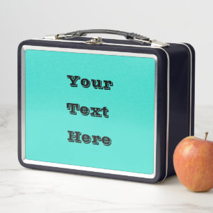 トゥルターコイズブルーグリーン南西無地の色 メタルランチボックス