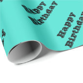 トゥルターコイズブルーグリーン南西無地の色 ラッピングペーパー (ロールコーナー)