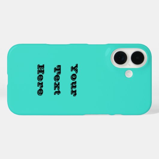 トゥルターコイズブルーグリーン南西無地の色 Case-Mate iPhoneケース (裏面 (横))