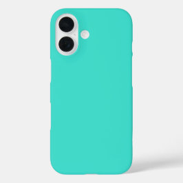 トゥルターコイズブルーグリーン南西無地の色 iPhone 16ケース