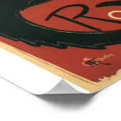 トゥルネデュチャットノアブラックキャットヴィンテージプリント ポスター (角)