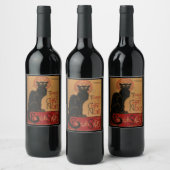 トゥルネデュチャットノワールのワインとワきらめくインラベル ワインラベル (ボトル)