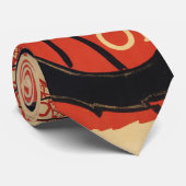 トゥルネデュチャットノワールヴィンテージブラックキャットアールヌーボー ネクタイ (ロール)