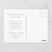 トゥルネデュチャットノワールヴィンテージブラックキャットアールヌーボー ポストカード (裏面)