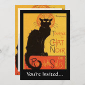 トゥルネデュチャットノワール、スタインレンブラックキャットヴィンテージ 招待状 (正面/裏面)