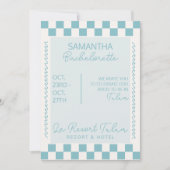 トゥルムまたはオーシャン ブライズメイドパーティー 招待状 (正面)