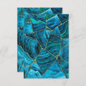 トゥルムセノテターコイズ大理石 サンキューカード (正面/裏面)
