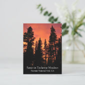 トゥルムネメドウズ、ヨセミテ、CAポストカードの夕日 ポストカード (スタンド正面)