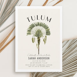 トゥルムパームツリーバチェロレット週末の旅程 招待状