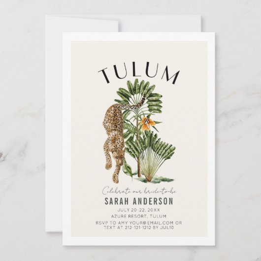 トゥルムヒョウバチェロレッテ週末の旅程QR 招待状 (正面)