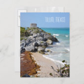トゥルムマヤ遺跡シーンメキシコ旅行記念品 ポストカード (正面/裏面)