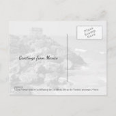 トゥルムマヤ遺跡シーンメキシコ旅行記念品 ポストカード (裏面)