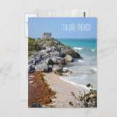 トゥルムマヤ遺跡シーンメキシコ旅行記念品 ポストカード (正面/裏面)