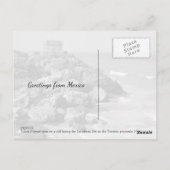 トゥルムマヤ遺跡シーンメキシコ旅行記念品 ポストカード (裏面)