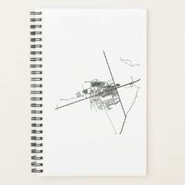 トゥルムメキシコの地図ブラックラインモダン プランナー手帳