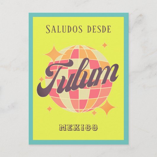 トゥルムメキシコカラフルビーチバケーションハガキ ポストカード (正面)