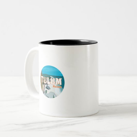 トゥルムメキシコギフト素晴らしアイディア ツートーンマグカップ (正面左)