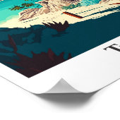 トゥルムメキシコトラベルアートヴィンテージイラストレーション ポスター (角)