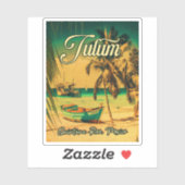 トゥルムメキシコパームツリーヴィンテージトラベル土産 シール (シート)