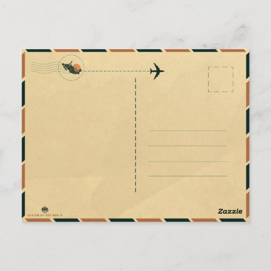 トゥルムメキシコパームツリーヴィンテージトラベル土産 ポストカード (裏面)