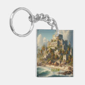 トゥルムメキシコランドスケープヴィンテージトラベル キーホルダー (正面左)