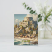 トゥルムメキシコランドスケープヴィンテージトラベル ポストカード (スタンド正面)