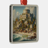 トゥルムメキシコランドスケープヴィンテージトラベル メタルオーナメント (右)