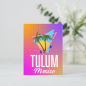 トゥルムメキシコレトロ旅行ポスター。 ポストカード (スタンド正面)