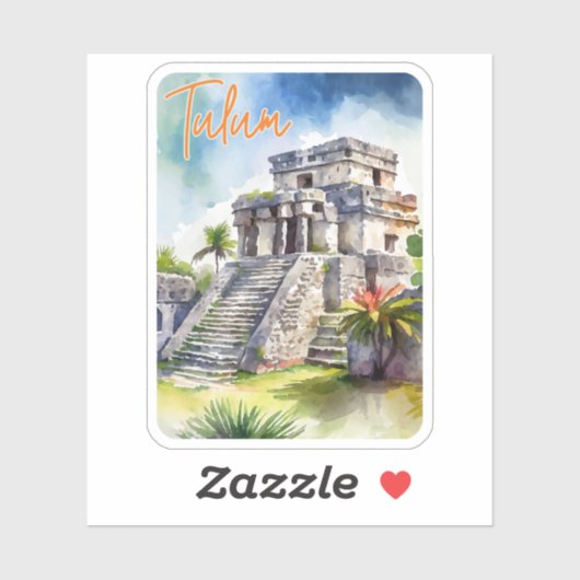 トゥルムメキシコ水彩色 シール (シート)