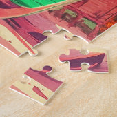 トゥルムユカタンメキシコビーチ水彩夕日1950s ジグソーパズル (側面)