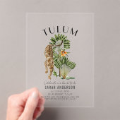 トゥルムレオパードバチェロレッテ週末 アクリル招待状 (インサイチュ (ポータブル))