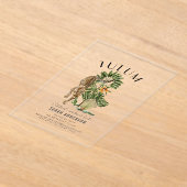 トゥルムレオパードバチェロレッテ週末 アクリル招待状 (レイダウン)