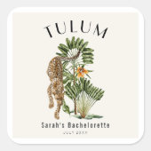 トゥルムレオパード熱帯バチェロレッテ週末 スクエアシール (正面)