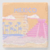 トゥルム、トラベルアート名門私立校風の、 ストーンコースター (正面)