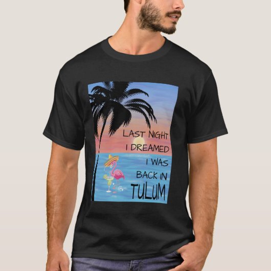 トゥルム メキシコ ドリーム フラミンゴ 冒険 思い出 ソ Tシャツ (正面)