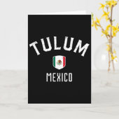 トゥルム メキシコ - メキシコ国旗トゥルムTシャツ カード (黄色い花)