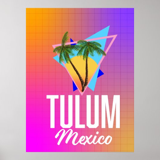 トゥルム メキシコ レトロ 旅行 ポスター (正面)