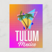 トゥルム メキシコ レトロ 旅行 ポスター ポストカード (正面)