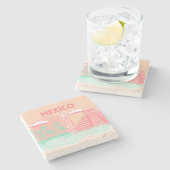 トゥルム，メキシコ，旅行アート ストーンコースター (横)