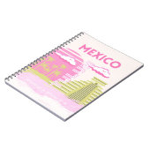 トゥルム，メキシコ，旅行アート，ピンク ノートブック (左側)
