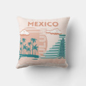 トゥルム,メキシコ,旅行アート,レトロ クッション (裏面)